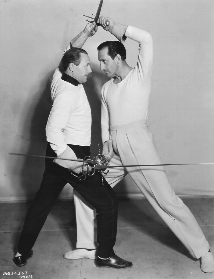 Fred Cavens treina Basil Rathbone