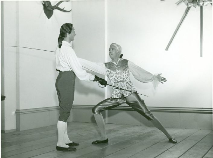 Mel Ferrer treina com Jean Heremans