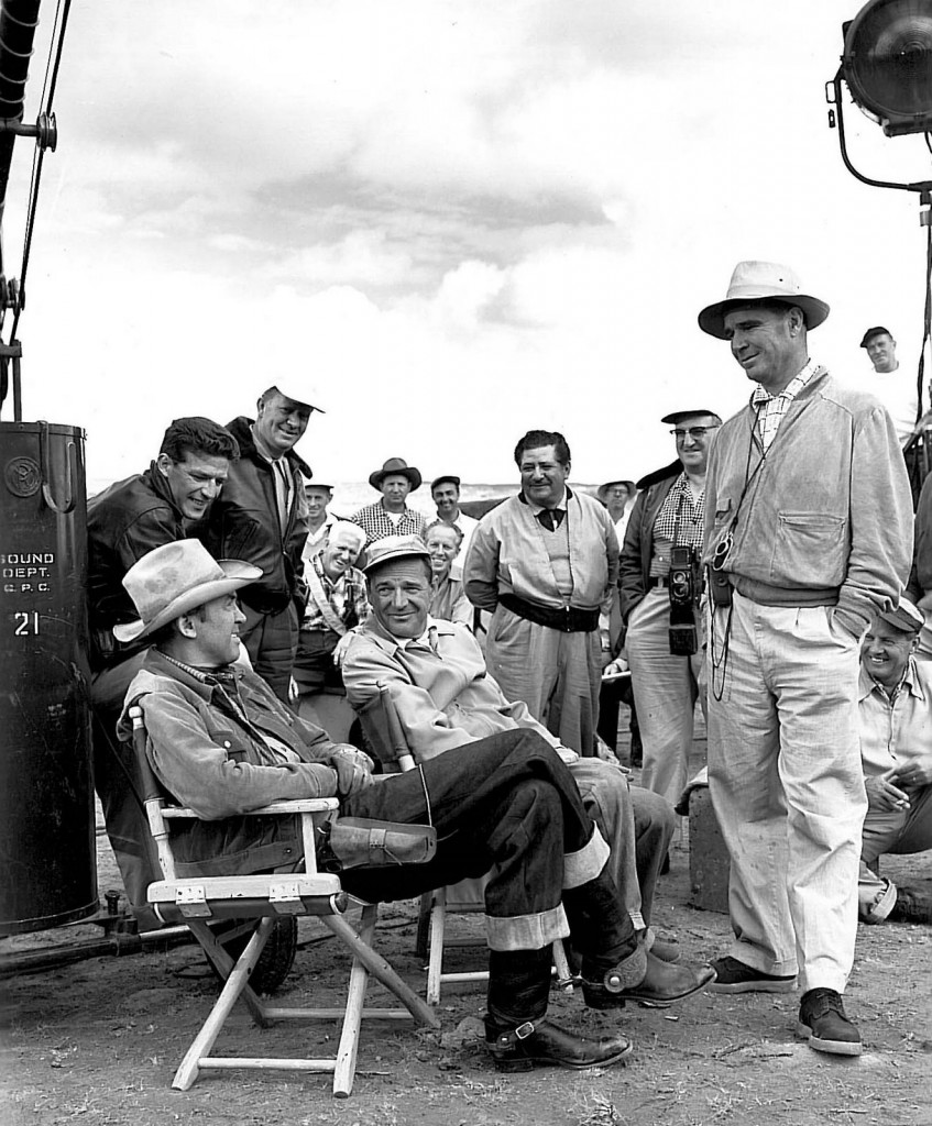 Anthony Mann e James Stewart na filmagem
