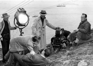 Sidney Hickox em filmagem