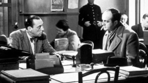 Jouvet e Bernard Blier em Crime em Paris