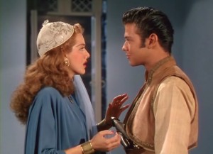 Maria Montez e Turhan Bey em Ali Baba e os Quarenta Ladrões