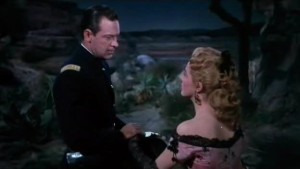 William Holden e Eleonor Parker em A Fera de Forte Bravo