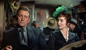 Kirk Douglas e Carolyn Jones em Duelo de Titãs