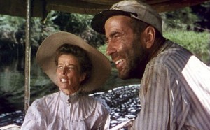 Katharine Hepburn e Humphrey Bogart em Uma Aventura na África