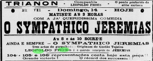 Anúncio de O Simpático Jeremias
