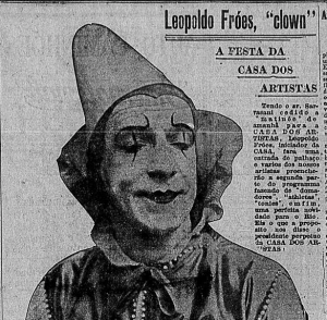 Leopoldo Fróes de palhaço