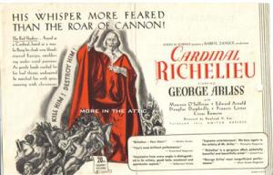 arliss cardinal richelieu poster