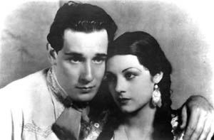 Tito Guizar e Esther Fernández em Allá en el Rancho Grande