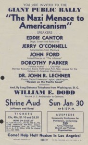 Anúncio da anti-nazi league