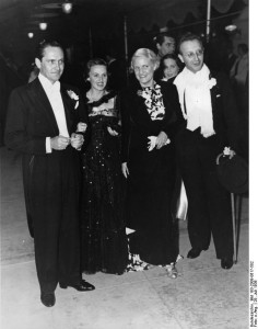 Fredric March, Florence Eldridge, Helga  Maria e seu esposo Hubert zu Löwenstein