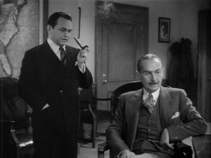 Edward G. Robinson e Paul Lukas em Confissões de um Espião Nazista