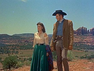 Donna Reed e Phil Carey em Irmãos Inimigos