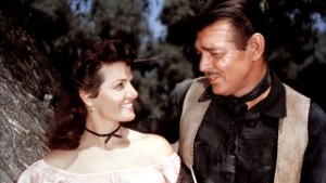 Jane Russell e Clark Gable em Nas Garras da Ambição