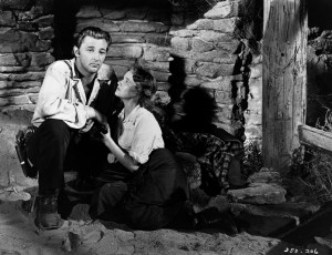 Robert Mitchum e Teresa Wright em Sua Única Saída