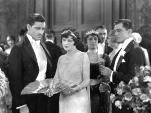 Ronald Colman, May McAvoy e Bert Lytell em O leque de Lady Margarida