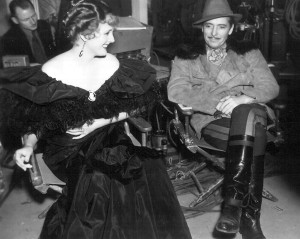 Ronald Colman e Mary Astro em um intervalo da filmagem de O Prisioneiro de Zenda