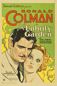 ronald colman unholy garden poster