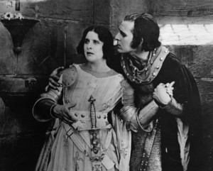 Wallace Reid e Geraldine Farrar em Joana D'Arc, A Donzela de Orleans