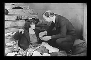 Edith Roberts e Conrad Nagel em A Noite de Sábado
