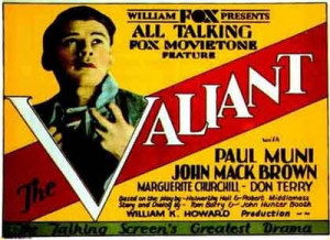 paul muni the valiant poster