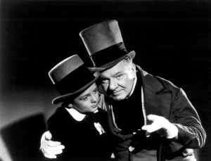 Freddie Bartholomew e W. C. Fields em David Copperfield