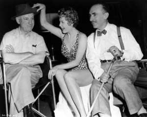 Allan Dwan, Arlene Dahl e John Alton na filmagem de O Poder do Ódio