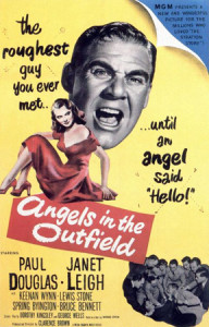 brown angels inthe outfield poster