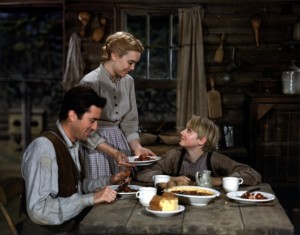 Gregory Peck, Jane Wyman e Claude Jarman Jr. em Virtude Selvagem