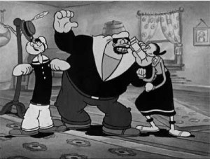 Popeye, Bluto e Olivia Palito