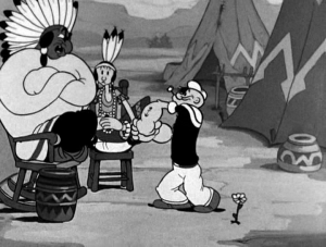 Popeye e Olivia em O Rei da Tribo