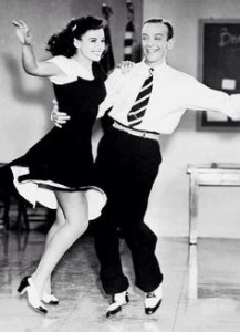 Paulette Goddard e Fred Astaire em 