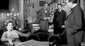 Dan Duryea, Charles Dingle, Carl Benton Reid e Bette Davis em Pérfida