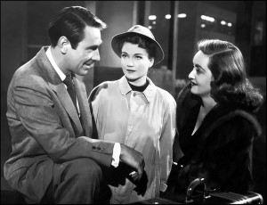 Gary Merrill, Anne Baxter e Bette Davis em A Malvada
