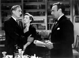 Paul Lukas, Bette Davis e George Colouris em Horas de Tormenta