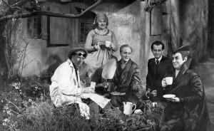 Murnau,Yvette Guilbert, Gösta Eckmann e Francesco von Mendelsohn na filmagem de Fausto