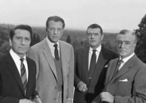 Richard Conte, Dan Dailey, Jack Hawkins e Vittorio de Sica em The Four Just Men (Série de TV)