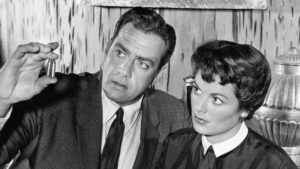Raymond Burr e Barbara Hale na Série de TV Perry Mason